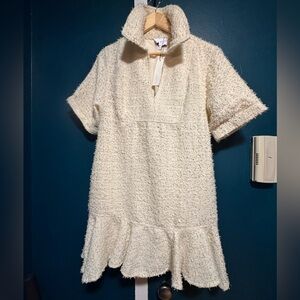 Mabel by Anthropology Cozy Cream Casual Dress